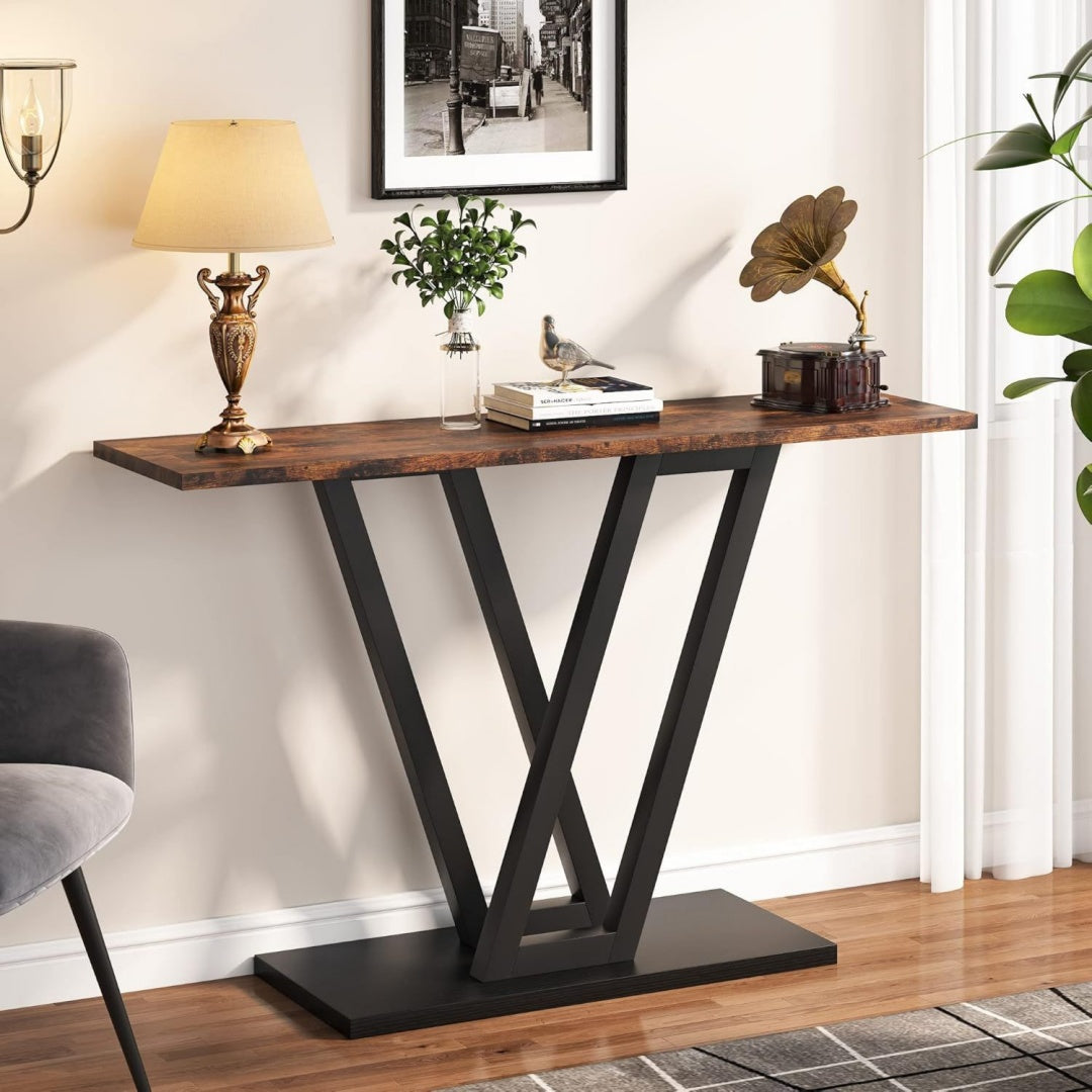 110 x 30 x 80 cm, gris clair table console en bois