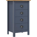 Buffet en bois massif 4 tiroirs bleu
