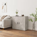 Buffet gris clair astucieux securite renforcee 80 x 33 x 70 cm