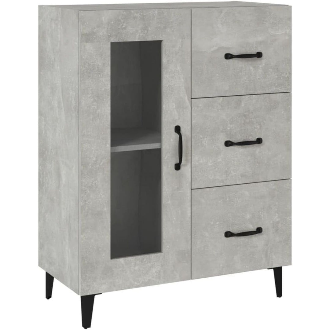 Buffet chaleureux contemporain en bois gris