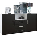Buffet noir 138.5 x 71.5 x 35 cm