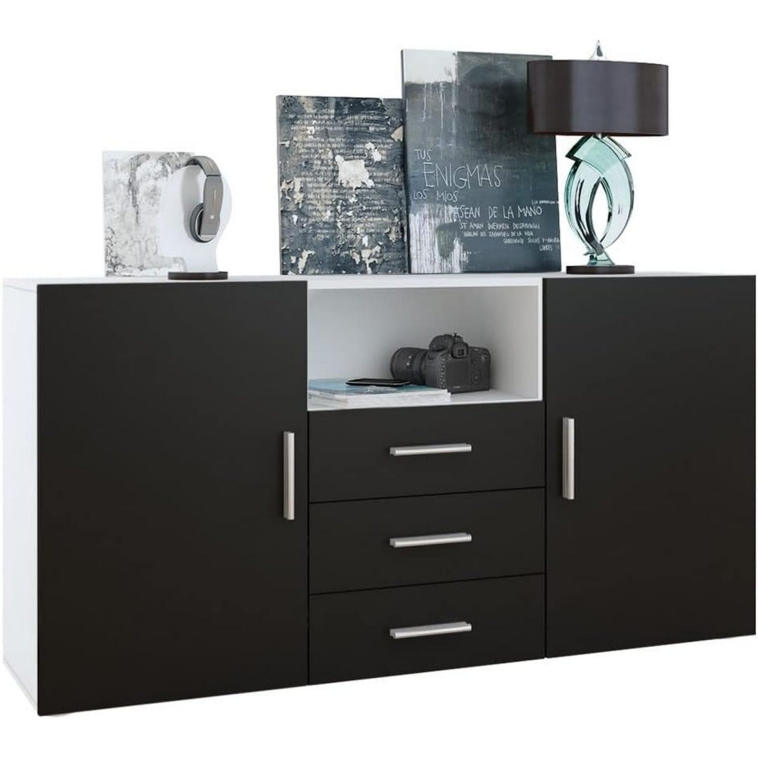 Buffet noir 138.5 x 71.5 x 35 cm