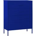 Coffre a tiroirs en metal Bleue compact