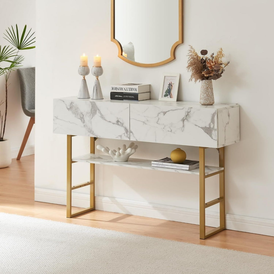 Console en acier gris clair style industriel