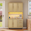 Buffet marron, contemporain, pour cuisine, rangement malin