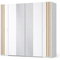 Armoire en chene et MDF avec 10 etageres