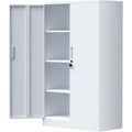 Armoire de rangement gris clair pratique 3 etageres