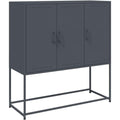 Buffet robuste structure en acier gris fonce