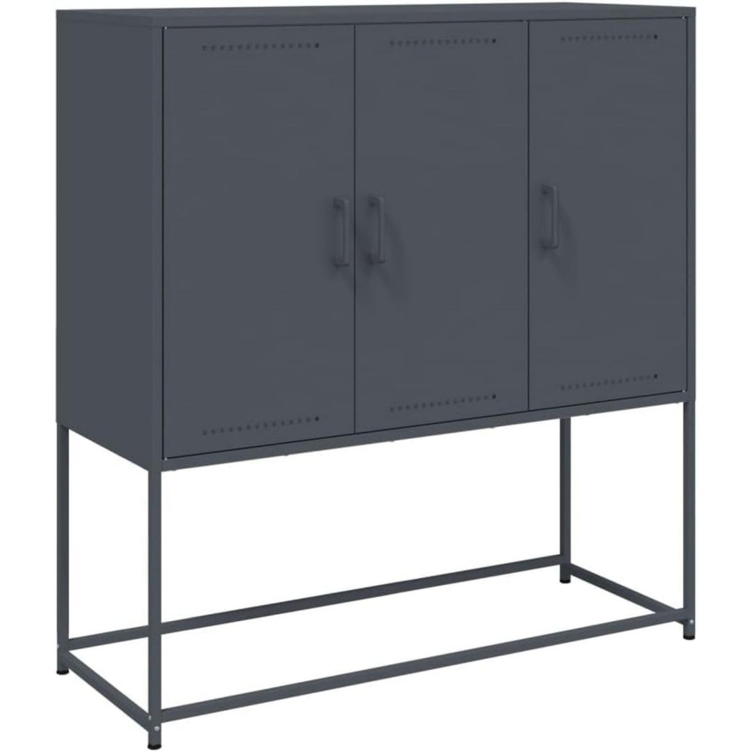 Buffet robuste structure en acier gris fonce