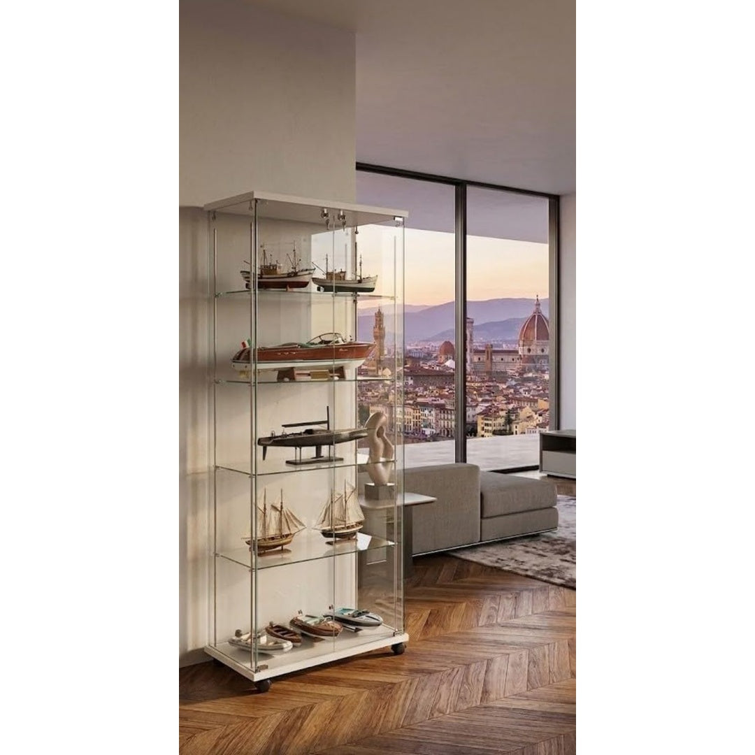 Astucieux vitrine de presentation marron